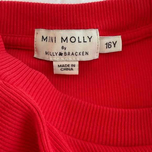 Mini Molly Red Ribbed Tank - Picture 2 of 2